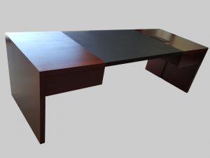 Jarrah desk with leather insert