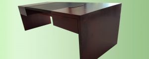 Jarrah desk with leather insert